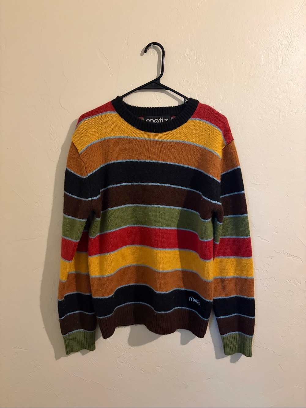 Vintage Matix Men's Multicolor Striped Crewneck Sweater -